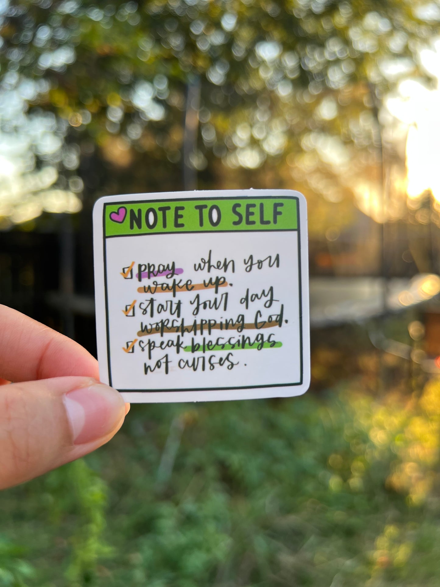 Note to self