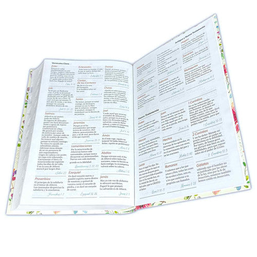 Biblia con Flores Letra Grande 12 puntos para Mujer RV1960