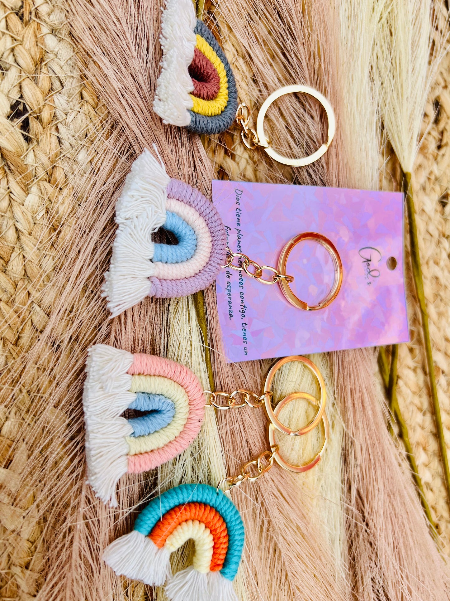 Mini llavero de arcoíris