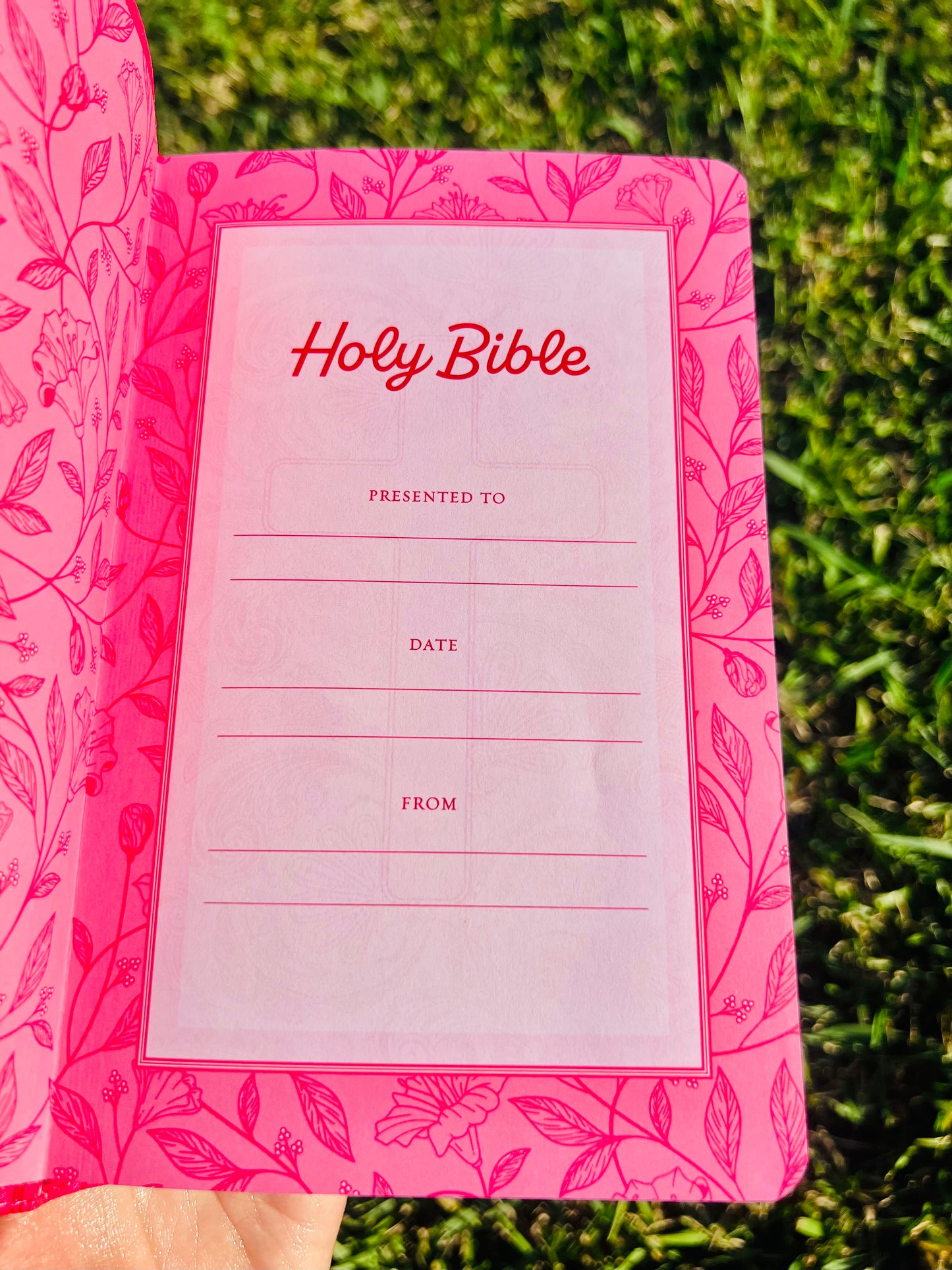 Holy Bible (KJV fuchsia faux leather)