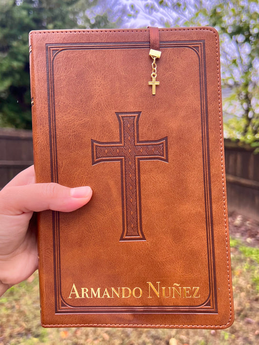 Holy Bible (KJV) Honey-brown faux leather
