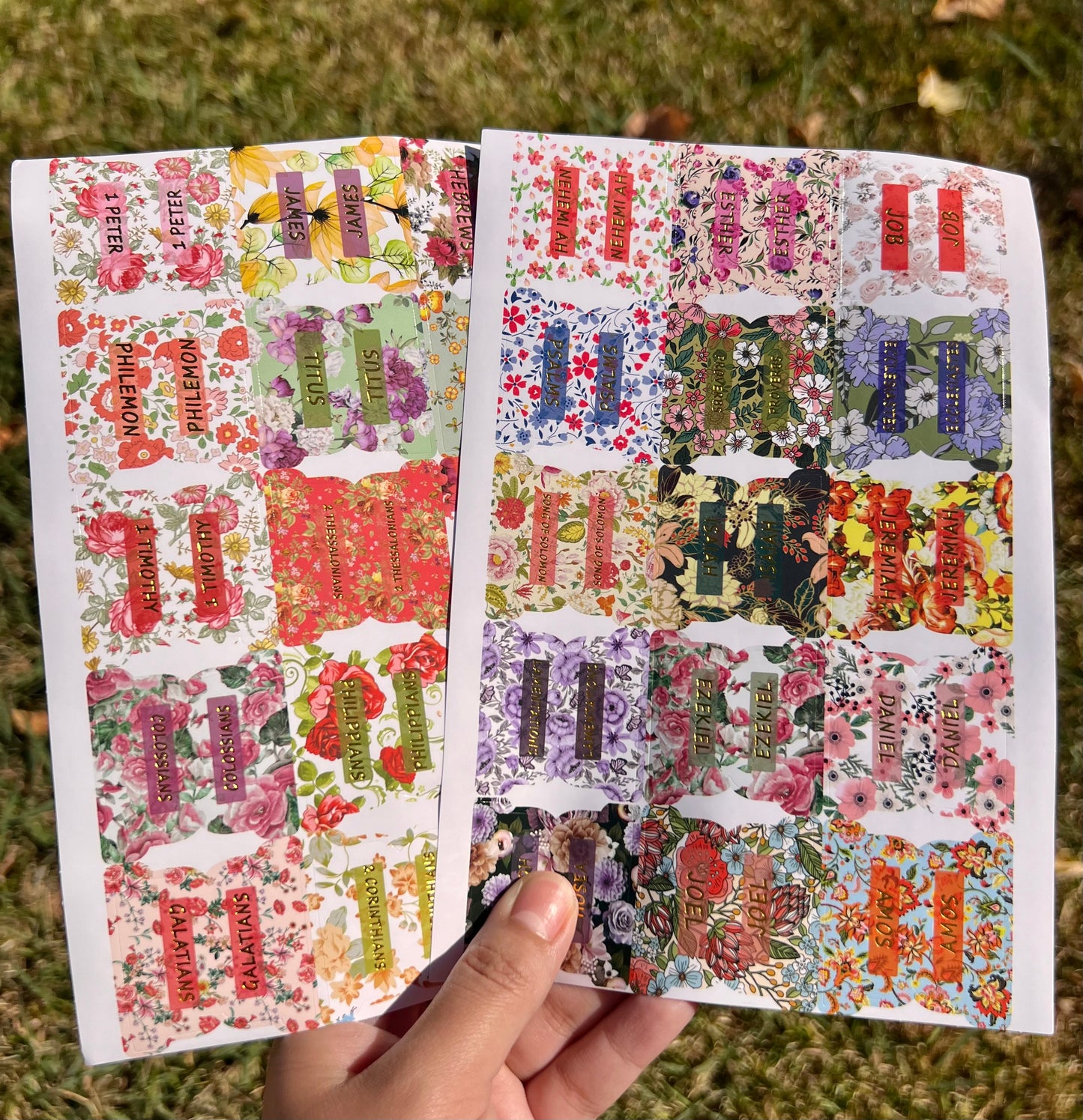 Floral tabs