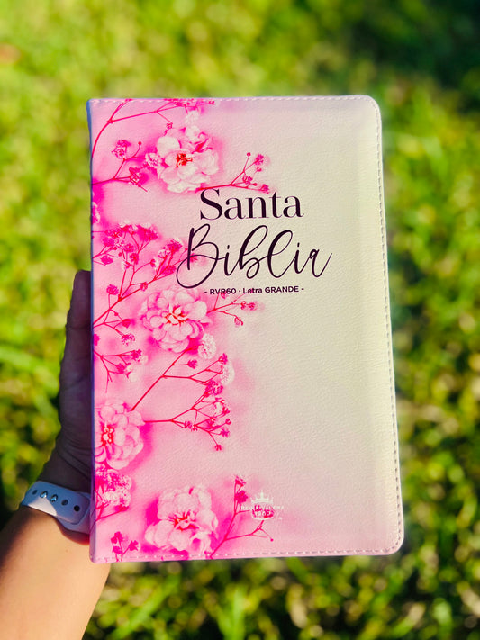 Biblia rosa floreada (RV1960)