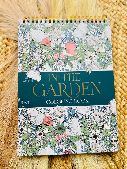 Libro para colorear in the garden.