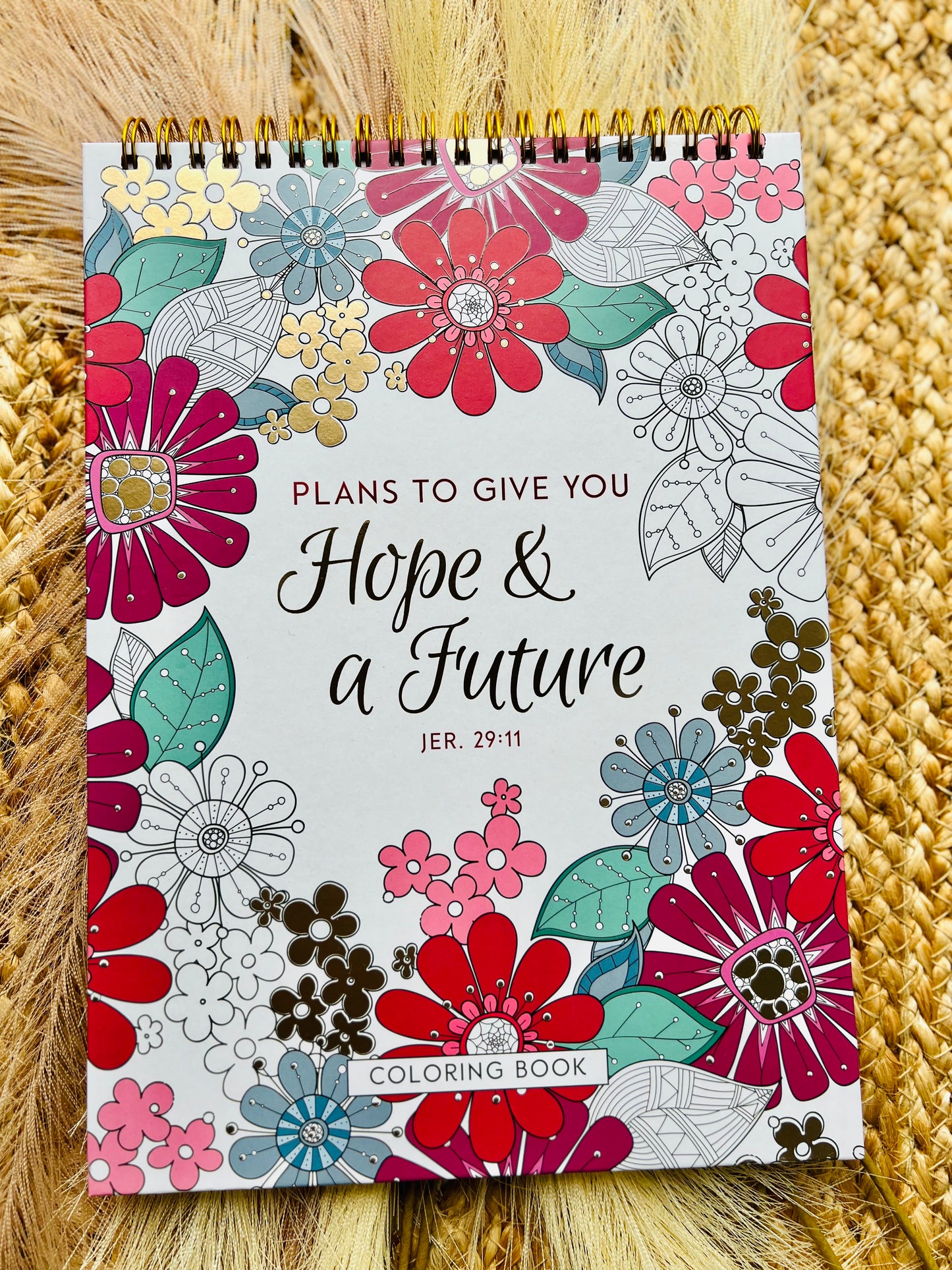 Libro para colorear plans to give you hope & a future.