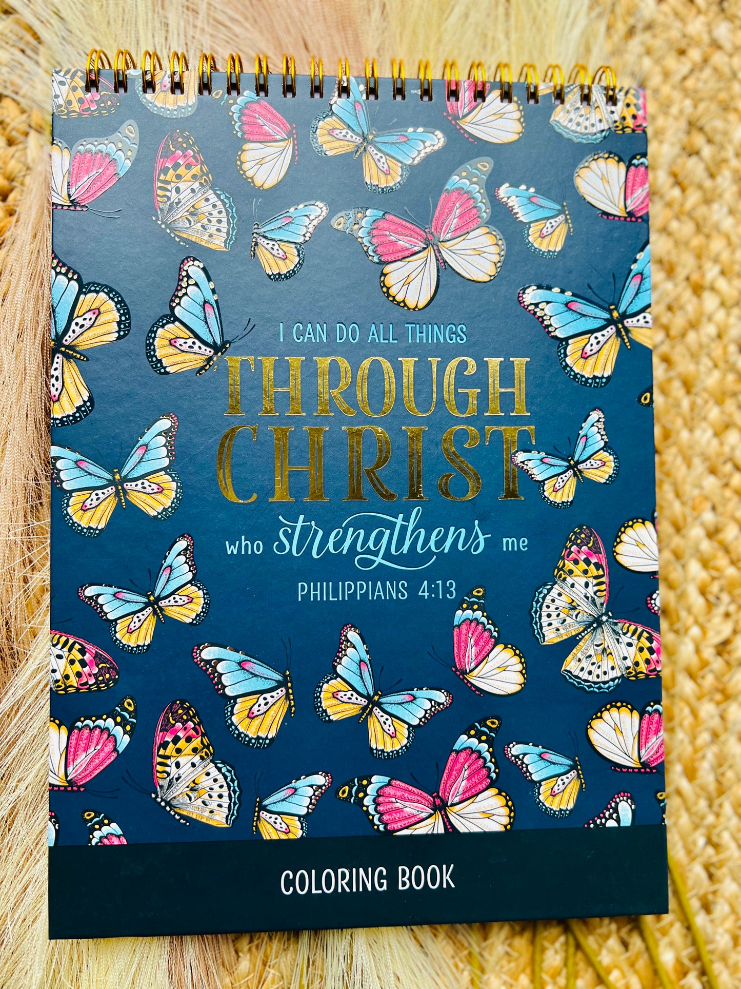 Libro para colorear I can do all things through Christ who strengthens me